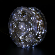 Гірлянда Роса Кропля 50 метрів 500 LED світлодіодна гірлянда в котушці мідний провід Білий