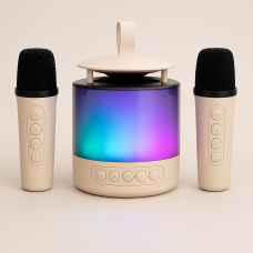 Караоке-система K19 Smart Portable Speaker з 2 бездротовими мікрофонами та LED-підсвіткою