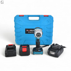 Гайковерт акумуляторний 21V 5Ah з набором головок, тріскачкою, LED, 300 Нм, реверс