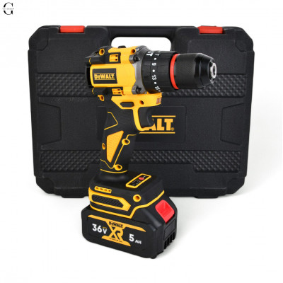 Шуруповерт DeWALT36V Безщітковий + 2 АКБ 5Ah + Металевий патрон  №1
