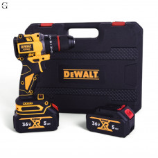 Шуруповерт DeWALT36V Безщітковий + 2 АКБ 5Ah + Металевий патрон 