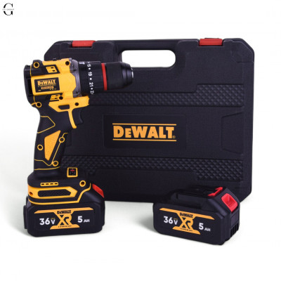 Шуруповерт DeWALT36V Безщітковий + 2 АКБ 5Ah + Металевий патрон  №0