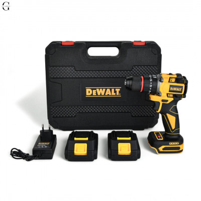 Шуруповерт DeWALT 21V Безщітковий + 2 АКБ 2Ah + Металевий патрон  №3