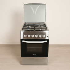 Комбинированная плита ELITE Lux OEG 6631 T IX - 3 газовые конфорки + 1 электро, электрическая духовка, пьезоподжиг