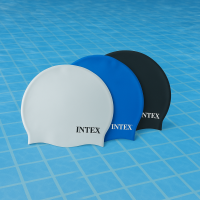 Дитяча силіконова шапочка для плавання Intex 55992, універсальний розмір, 3 кольори, від 8 років