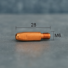 Наконечник токознімний М6×28 мідний, для зварювального дроту 0,8 мм MIG/MAG