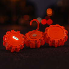 Сигнальная мигающая лампа Flash Flare LED 360° с 9 режимами, на батарейках, видимость до 1.6 км