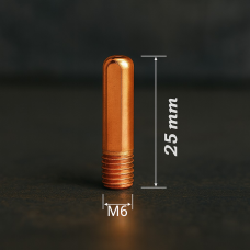 Наконечник токознімний М6×25 для зварювального дроту 1,2 мм MIG/MAG, мідний сплав E-Cu, гарантія 12 міс.