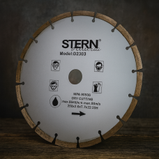 Диск алмазный STERN S сегментный 230×2.6×22.2 мм для сухой резки кирпича, черепицы и шифера