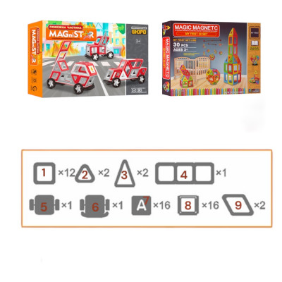 Магнитный конструктор Magnit/Magical/LIMO TOY 83 деталей №3