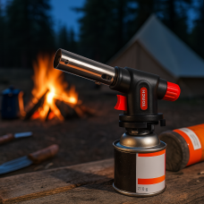 Газовая горелка TORCH 922/504 с пьезоподжигом, для пайки, кулинарии, кемпинга, 1300°C, баллон 220 г