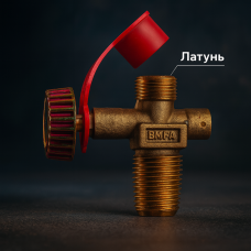 Газовый кран для польских баллонов M20 из латуни, для туристических горелок и плиток, Турция.