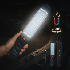 Акумуляторний LED ліхтар з магнітною основою 30 см для кемпінгу, ремонту, туризму та авто