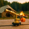 Газовая горелка TQ-2508 с пьезоподжигом, латунный корпус, цанговый тип, для пайки и прогрева.