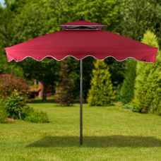 Прямоугольная торговая зонта BORDO с двойным куполом.