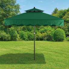 Прямоугольный торговый зонт Green- с двойным куполом