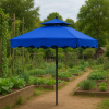 Прямокутна торгова парасолька Blue- з підвійним куполом