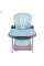 Стульчик для кормления-люлька Toti бирюза, регулировка высоты, спинки и подноса, ремни безопасности.