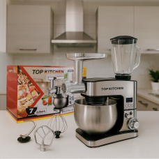 Кухонний комбайн 3в1 Top Kitchen TK00225, 4500Вт — тістоміс, м'ясорубка, блендер із чашею 7 л
