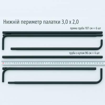Торговая палатка 3×2 м с тентом и трубчатым каркасом, брендирование под заказ, №2