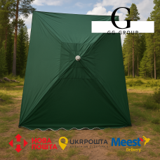 Зонт Monsen 2.5×2.5 м (вн. 2.15 м), UV-защита, ветровой клапан, регулировка высоты, Турция