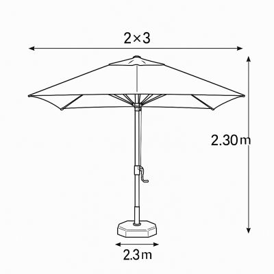 Торгова парасолька Mario Umbrella 2х3 (Італія) №0