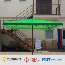 Торгова парасолька Munsen 3×3 м з вітровим клапаном і УФ-захистом, нейлон, металева конструкція
