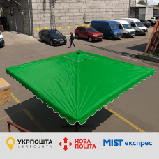 Торгова парасолька Munsen 3×3 м з вітровим клапаном і УФ-захистом, нейлон, металева конструкція