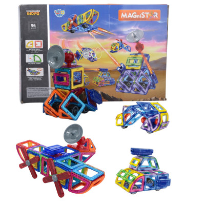 Конструктор LT5001 магнитный, транспорт, 96 деталей Magnit/Magical/LIMO TOY №0