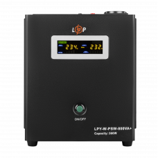 ДБЖ з правильною синусоїдою 12V LPY-W-PSW-800VA+(560Вт)5A/15A