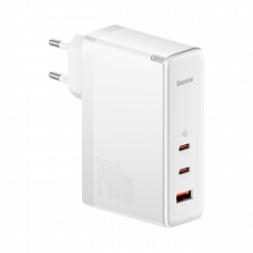 Мережевий зарядний пристрій Baseus GaN5 Pro 3 порти, USB+Type-C 140W Білий (CCGP100202)