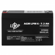 Акумулятор AGM LPM 6V - 7.2 Ah