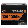 Акумулятор LP LiFePO4 12V (12,8V) - 100 Ah (1280Wh) (Smart BMS 100А) з BT пластик для ДБЖ