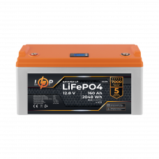 Акумулятор LP LiFePO4 12,8V - 160 Ah (2048Wh) (BMS 150A/75А) пластик LCD для ДБЖ