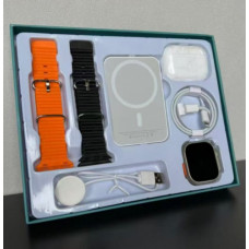 Часи + 2 ремінці + бездротова зарядка X8 Watch set AND 5325