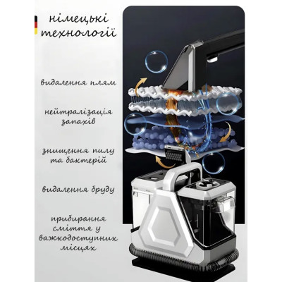 Пароочиститель-моечный пылесос Hoffmans HM-9088 800W с баками 1900/1200 мл и мощным всасыванием 16 кПа №6