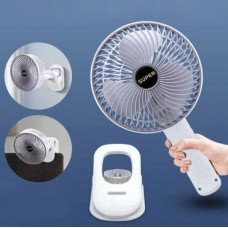 Акумуляторний вентилятор з прищіпкою, 5 швидкостей, 3 режими світла, USB Type-C, 1200мАч