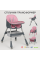 Стульчик для кормления BAMBI M 5722 Lilac, регулируемый, съемный столик, 5-точечный ремень, колеса, экокожа