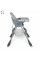 Стульчик для кормления BAMBI M 5722 Gray, регулируемый, съемный столик, 5-точечный ремень, колеса, экокожа