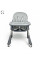 Стульчик для кормления BAMBI M 5722 Gray, регулируемый, съемный столик, 5-точечный ремень, колеса, экокожа
