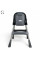 Стульчик для кормления BAMBI M 5722 Gray, регулируемый, съемный столик, 5-точечный ремень, колеса, экокожа