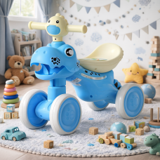 Каталка-толокар BAMBI M6025E-4 з підсвічуванням корпусу та рухомим динозавром, музичні ефекти