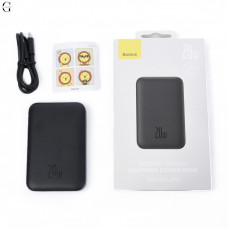 Power Bank Baseus Magnetic Wireless 6000mAh 20W з магнітною бездротовою зарядкою Black Карманий