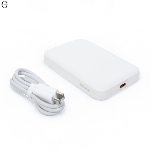 Power Bank Baseus Magnetic Wireless 6000mAh 20W з магнітною бездротовою зарядкою White