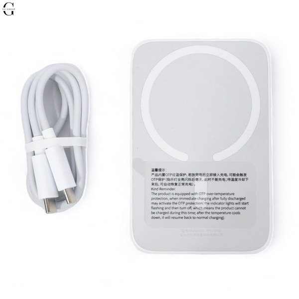 Power Bank Baseus Magnetic Wireless 6000mAh 20W з магнітною бездротовою зарядкою White