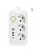 Мережевий фільтр Подовжувач USB ТК-3 (3×220В + 4×USB + 1×Type-C), F09u, Білий, 5 м