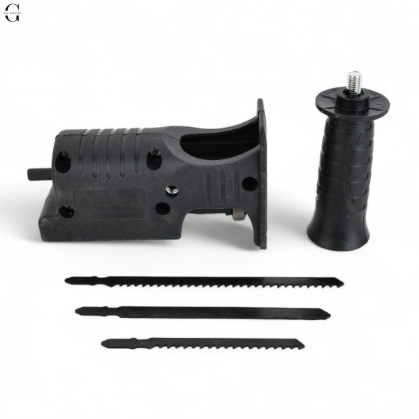 Адаптер-насадка сабельная пила/лобзик для шуруповёрта + набор из 9 пил