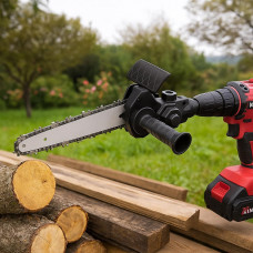 Насадка-ланцюгова пилка для дриля/шуруповерта - компактна міні-пилка для різання деревини