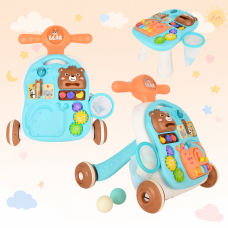 Ходунки 994 3в1: стіл, бізіборд, піаніно з підсвіткою, кульки та ігри для розвитку малюка