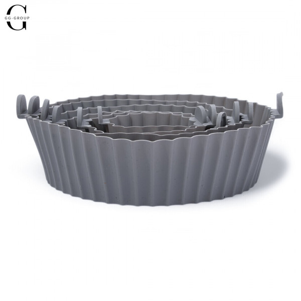 Набір силіконових кошиків для фритюру та випічки Food Grade Silica 880-3, 6 шт, для мікрохвильової печі, духовки та пароварки